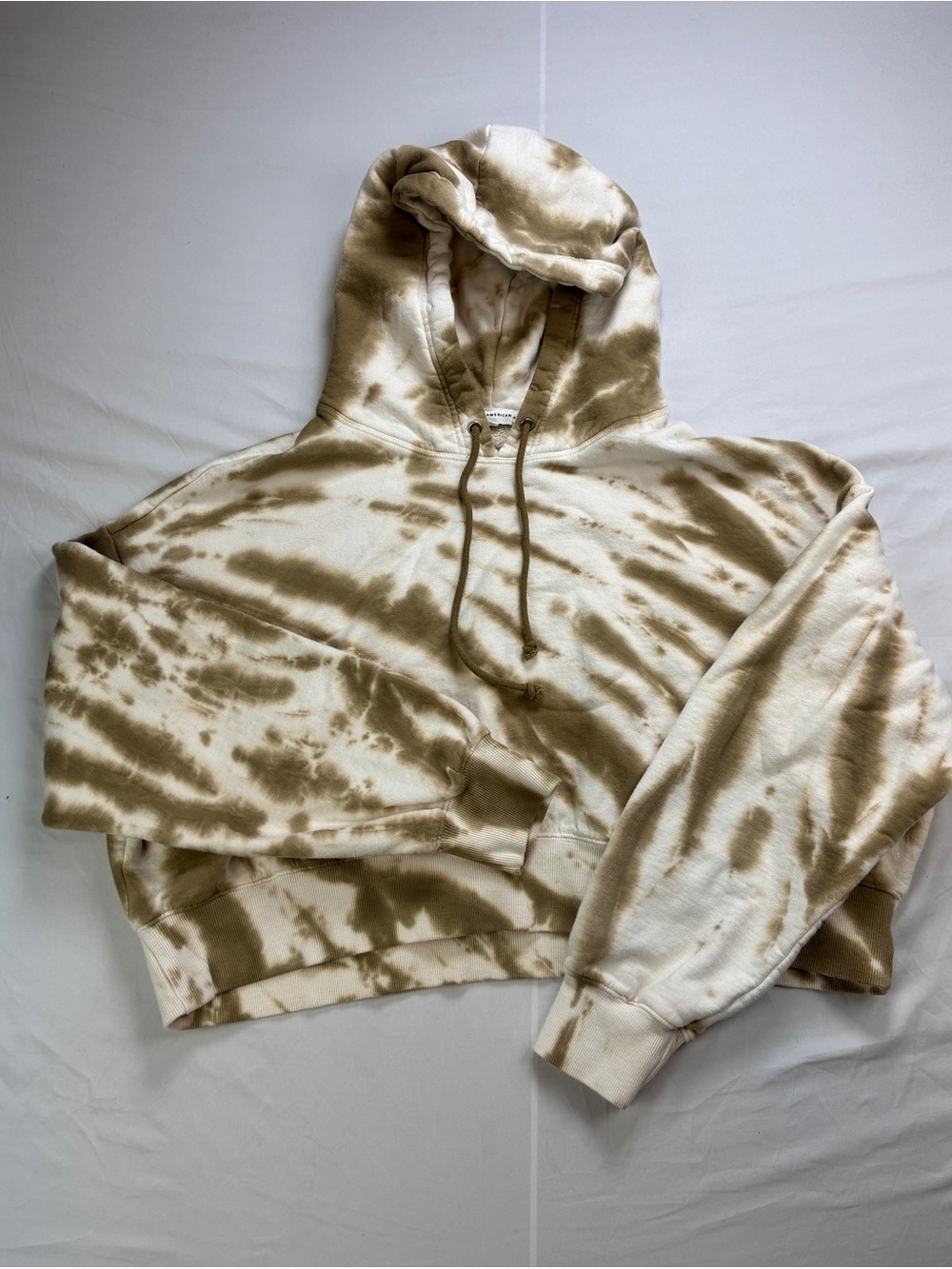 Good American Tie Dye Cropped Hoodie sz5 (2XL) Oversized Plus Size Comfy Khloe K